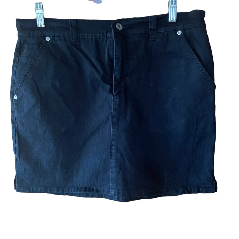 Gloria Vanderbilt Black Denim‎ Skirt